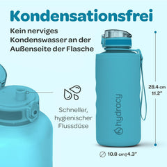 HYDRACY Steklenica Za Vodo Z Vložkom Za Sadje In Časovnim Oznakami - 2 L