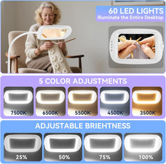 NZQXJXZ LED povečevalno steklo z lučjo in stojalom 10x60
