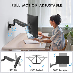 BONTEC Stenski nosilec za monitorje in TV-je 13–42” z nastavljivo višino