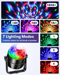 2x RIYO Disco LED luči z 360° vrtenjem in daljinskim upravljalnikom