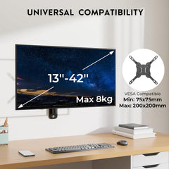 BONTEC Stenski nosilec za monitorje in TV-je 13–42” z nastavljivo višino