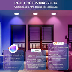 4x DUSKTEC 122mm RGBW LED vgradna svetilka 10 W