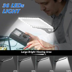 Prilagodljivo naglavno povečevalno steklo z lučko