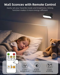 Amagle LED stenska svetilka na baterije s 3 barvami