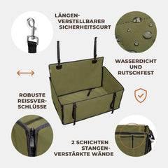 WUGLO L vodoodporen stabilen avto sedež za pse