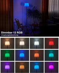 INTELIVE brezžična LED stoječa svetilka z daljincem, RGB