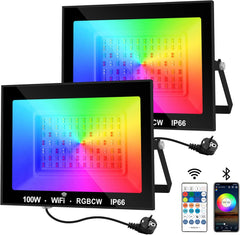 NATPOW Pametni LED RGB Reflektor z Daljinskim Upravljalnikom in Aplikacijo 1KOS