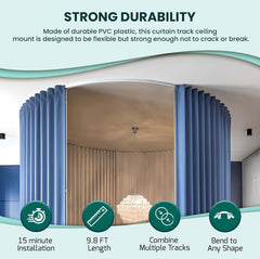 URBANRED fleksibilna stropna zavesna tirnica – 3 m