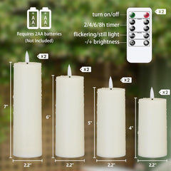 8x ZEVAOR LED vodoodporne brezplamenske sveče z daljincem