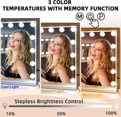 FENAIR kozmetično ogledalo z osvetlitvijo in USB priključkom za polnjenje telefona