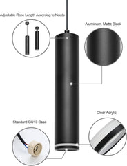 BOYIR Moderna viseča svetilka z nastavljivo višino – komplet 2 kosov