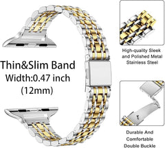 MIOHHR Eleganten Kovinski Pašček za Apple Watch 38/40/41 mm