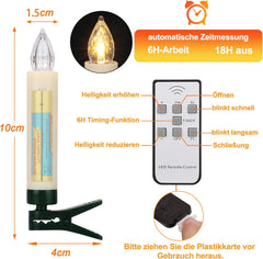 YUNSHENG LED božične svečke za drevo z daljinskim upravljalnikom - set 40 kosov