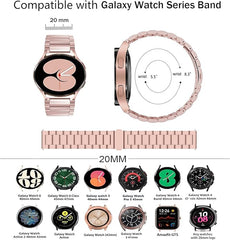 ISSINLKY Kovinski Pašček 20 mm iz Nerjavečega Jekla za Samsung Galaxy Watch