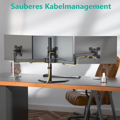 WALI Nastavljivo Stojalo za tri LCD monitorje do 24"