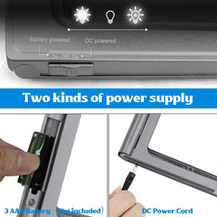 Zložljiva namizna prostoročna lupa s 50 LED lučkami - 4x povečava