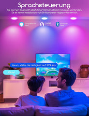 4x AIGOSTAR Pametna LED vgradna svetilka 15W RGB