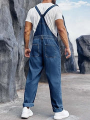 RUNCATI XL moške denim hlače z naramnicami