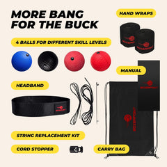 4x BOXERPOINT set za trening refleksne žoge za boks