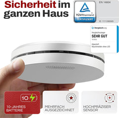 ALPENLUFT detektor dima z 10-letno baterijo - set 3 kosov