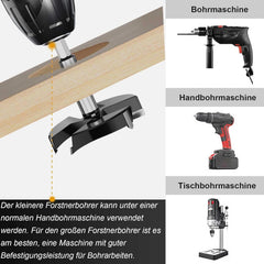 HSAWBIT Forstnerjev sveder za les 100 mm s šestrobim vpetjem