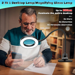JUOIFIP namizna lupa z10× povečavo in lučko