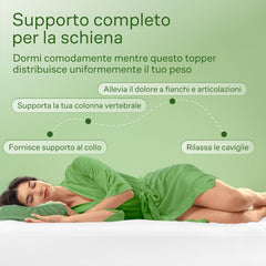 NIAGARA BAMBOO zračen nadvložek proti bolečinam v hrbtu za enojno posteljo 80×190 cm