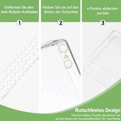 5x GIKLUX prozoren organizator za predale v 3 velikostih