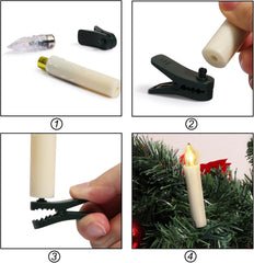 FREEPOWER Komplet 20 LED božičnih svečk z daljinskim upravljalnikom