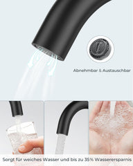 FORIOUS Kopalniška Armatura Z 360° Vrtenjem - mat črna