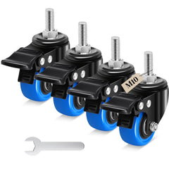 4x HUMAGINEER M10 50 mm pohištvena kolesa z zavoro