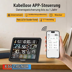 Raddy N80 pametna Wi-Fi vremenska postaja z zunanjim senzorjem