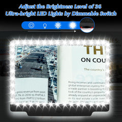 Prilagodljivo naglavno povečevalno steklo z lučko