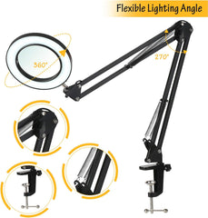TOMSHINE Fleksibilno Povečevalno Steklo z LED Lučko in Stojalom - 8x povečava