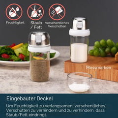 KITCHENDAO 120 ml stekleni dozirnik za sol in poper