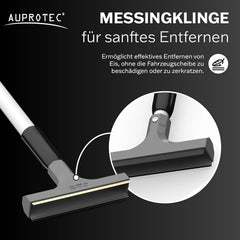 AUPROTEC teleskopsko strgalo za led z medeninastim rezilom