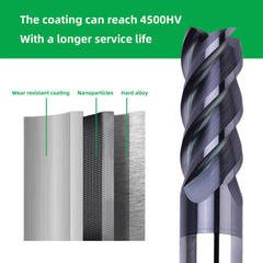 CREEYA karbidni rezkar 16 mm, 4-rezilni, HRC55, črna AlTiN prevleka