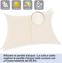 SUNNYLAXX kvadratno vodoodporno senčilo - 3 × 3 m