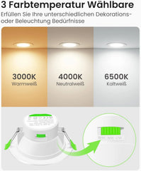 6x ALUSSO 95 mm LED vgradna svetilka