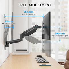 BONTEC Stenski nosilec za monitorje in TV-je 13–42” z nastavljivo višino