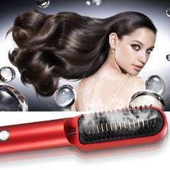 SEMME Prenosna Mini krtača za ravnanje las in brade z USB polnjenjem