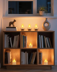 12x SOULBAY polnilne LED čajne svečke s polnilno postajo