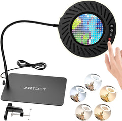 ARTDOT LED povečevalna svetilka s stojalom in 5 načini svetlobe - 10x povečava