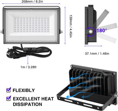 2x ONFORU UV LED reflektor z UV svetlobo, 50W