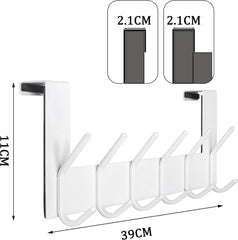 SKOLOO obešalnik za vrata s 6 kljukami - komplet 2 kos