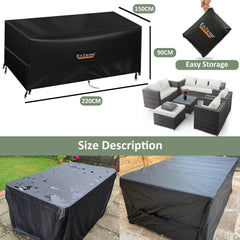 ENZENO vodoodporna zaščitna prevleka za vrtno pohištvo  - 220 × 150 × 90 cm