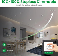 6x ALUSSO 113mm vgradni LED reflektor - 10 W