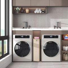 LIFEWIT zložljiv ozek koš za perilo s pokrovom in snemljivo notranjo vrečo – 75 L