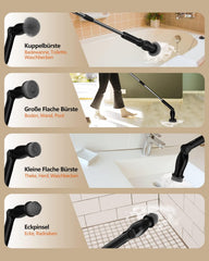 LEEBEIN električna čistilna krtača z 8 nastavkiin teleskopskim ročajem