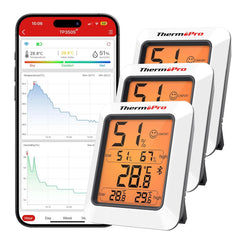 3x TEMPPRO Bluetooth termometer in higrometer za prostor